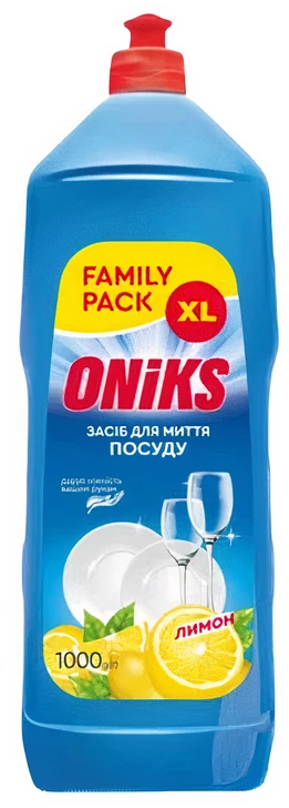 Засіб для ручного миття посуду ONIKS Лимон, 1000 г